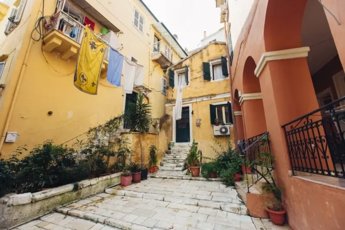 Framed Print : Corfu town on Corfu island, Greece Framed Print : Corfu town on Corfu island, Greece