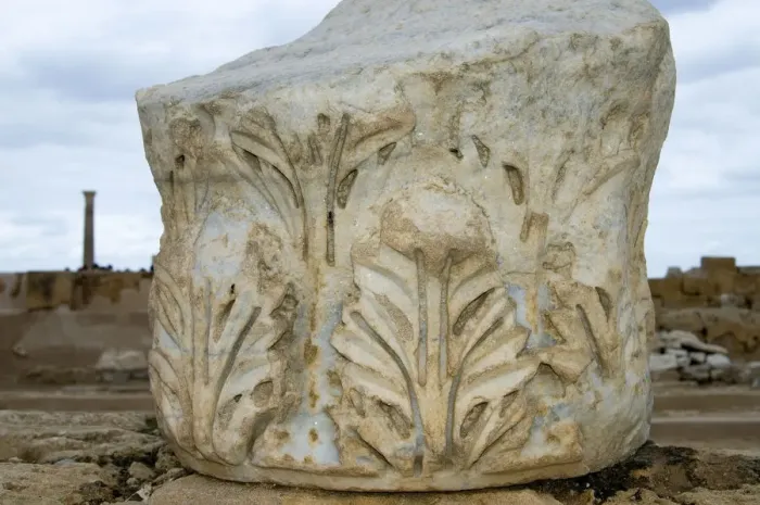 Framed Print : Corinthian capital Leptis, Sabratha, Libya