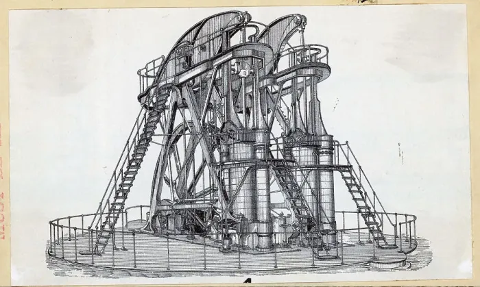 Framed Print : Corliss Engine Engraving
