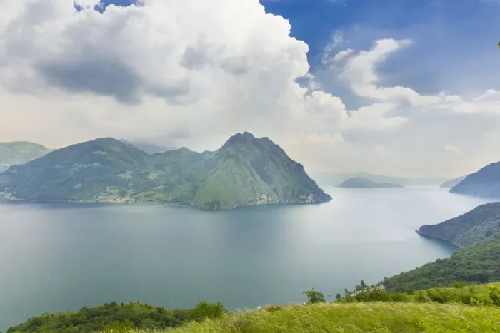 Framed Print : Corna Trentapassi, 1248m, and Monte Isola island in Lake Iseo or Lago d Iseo, Castro, Bergamo, Italy Framed Print : Corna Trentapassi, 1248m, and Monte Isola island in Lake Iseo or Lago d Iseo, Castro, Bergamo, Italy