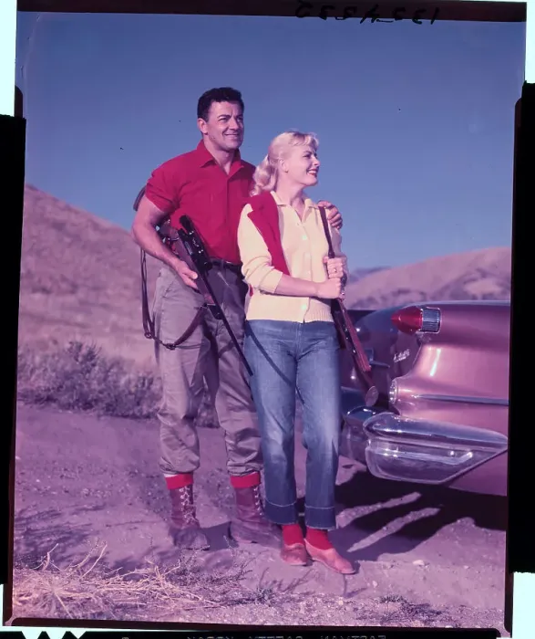Framed Print : Cornel Wilde and Jean Wallace Hunting Deer in Utah Framed Print : Cornel Wilde and Jean Wallace Hunting Deer in Utah