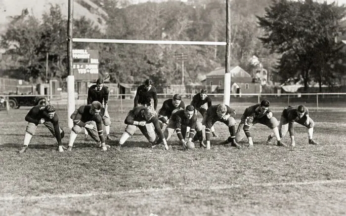 Framed Print : Cornell University Football Team Practicing Framed Print : Cornell University Football Team Practicing