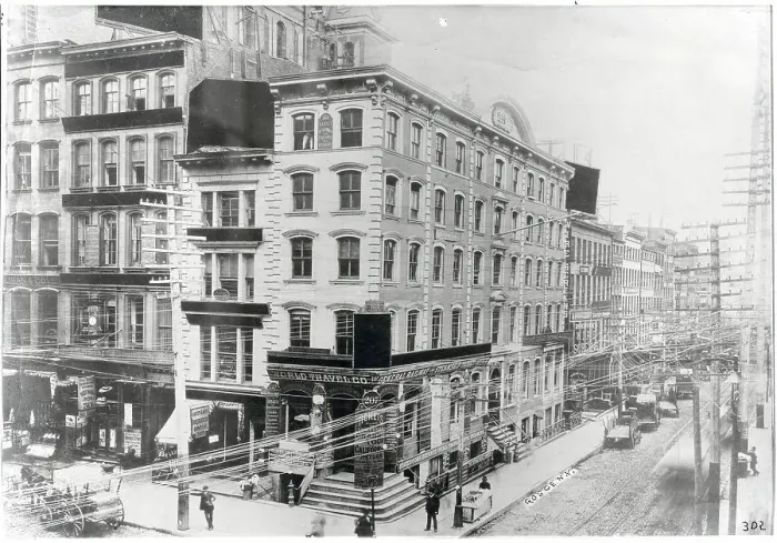 Framed Print : Corner of Fulton Street and Broadway Framed Print : Corner of Fulton Street and Broadway