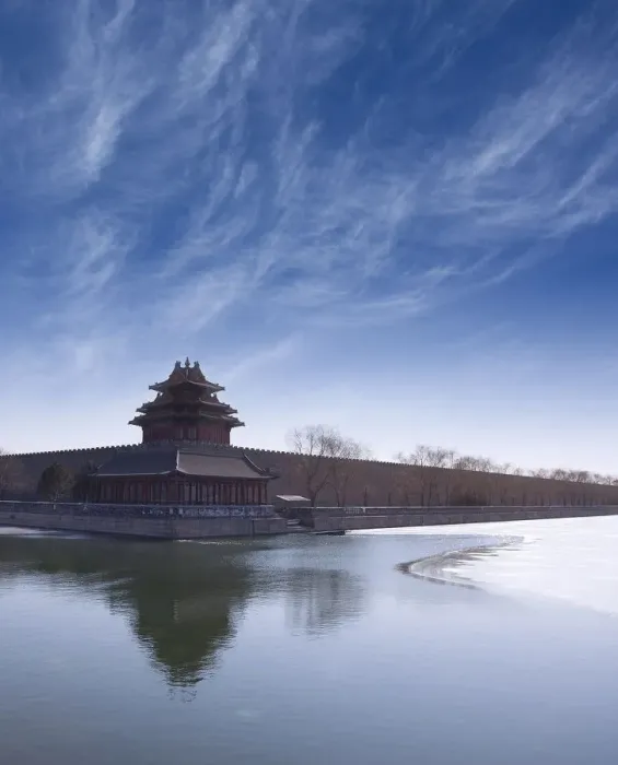 Framed Print : Corner turret of the Forbidden City, landmark of Beijing City, China Framed Print : Corner turret of the Forbidden City, landmark of Beijing City, China