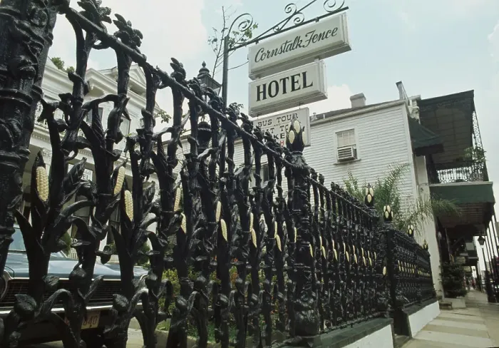 Framed Print : Cornstalk Fence Hotel Framed Print : Cornstalk Fence Hotel