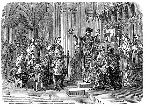 Coronation of the young king by the bishop of York