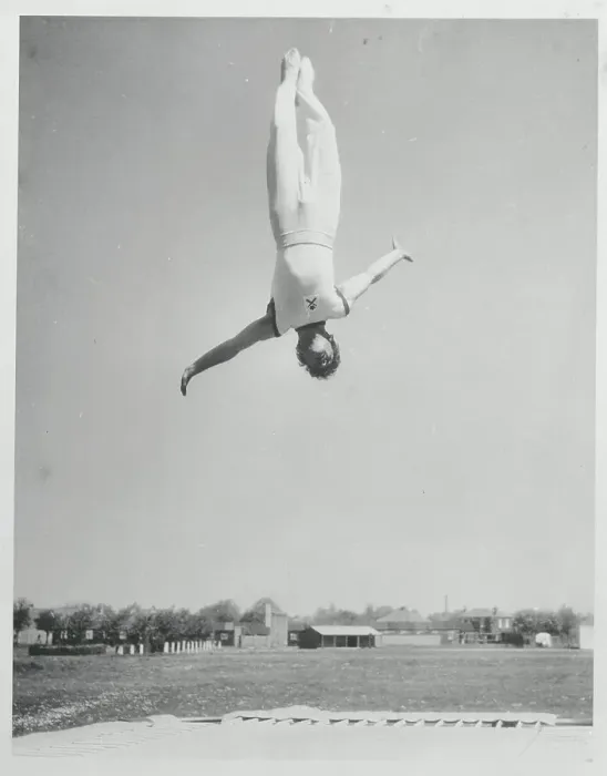 Framed Print : Corporal Jumping Through Mid-Air Framed Print : Corporal Jumping Through Mid-Air