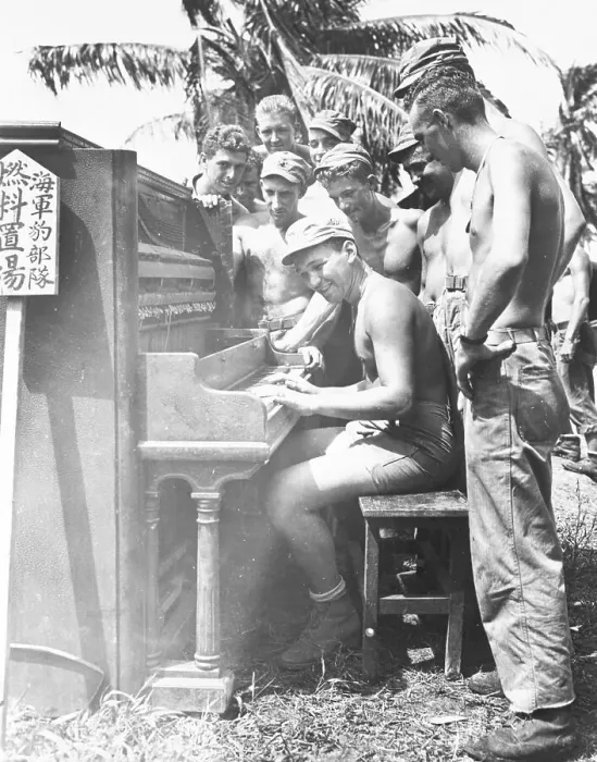 Framed Print : Corporal Playing the Piano Framed Print : Corporal Playing the Piano