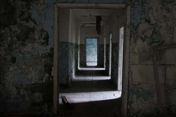 Corridor. Ghost town of Pripyat, near the Chernobyl nuclear reactor