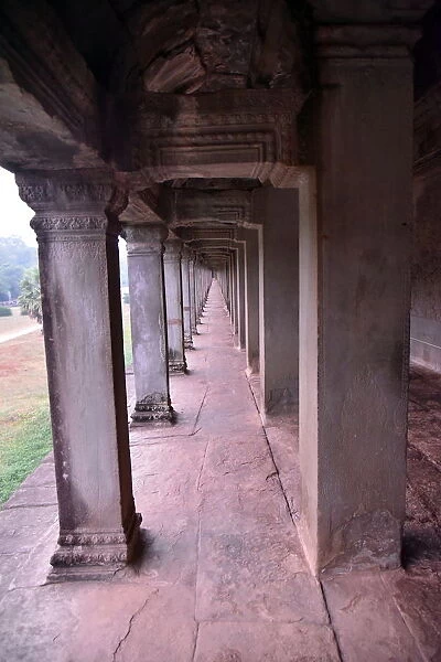 Corridor Angkor Wat temple Cambodia