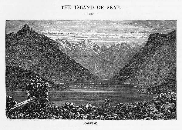 Coruisk, Isle of Skye in Hebrides, Scotland Victorian Engraving, 1840