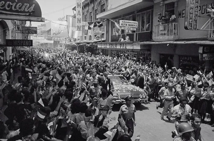 Framed Print : Costa Ricans Welcoming President Kennedy Framed Print : Costa Ricans Welcoming President Kennedy