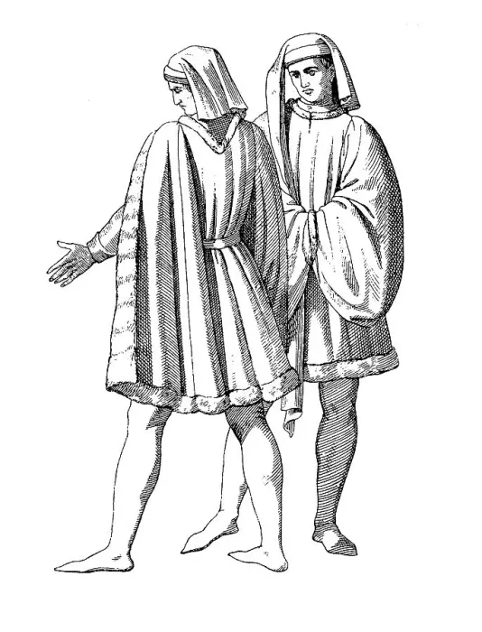 Framed Print : Costume of the men in Florence at the beginning of the 15th century, Florence, Italy, fashion history, costume history, historical, digital reproduction of an original from the 19th century Framed Print : Costume of the men in Florence at the beginning of the 15th century, Florence, Italy, fashion history, costume history, historical, digital reproduction of an original from the 19th century
