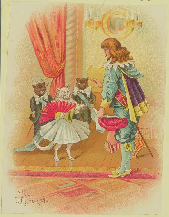 Framed Print : Costumed Cats Approaching a Man Framed Print : Costumed Cats Approaching a Man