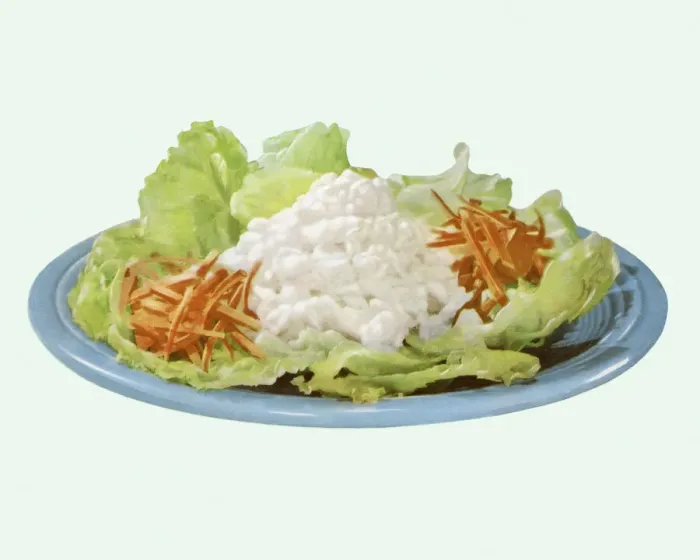 Framed Print : Cottage Cheese Salad Framed Print : Cottage Cheese Salad
