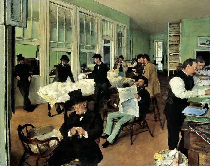 Framed Print : A Cotton Office in New Orleans (Le Bureau de coton à La Nouvelle-Orléans), 1873 Framed Print : A Cotton Office in New Orleans (Le Bureau de coton à La Nouvelle-Orléans), 1873