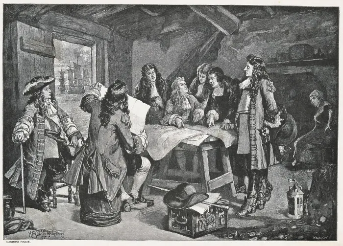 Framed Print : Council Members Discussing War Plans with William of Orange Framed Print : Council Members Discussing War Plans with William of Orange