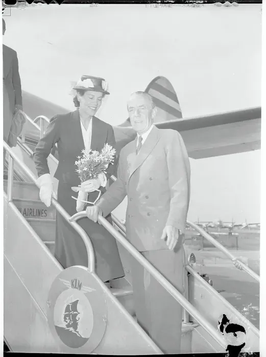 Framed Print : Count Bernadotte and Wife at Airplane Framed Print : Count Bernadotte and Wife at Airplane