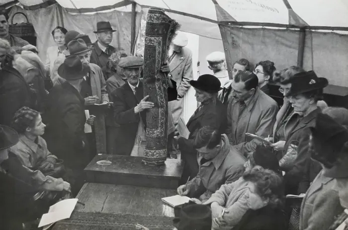 Framed Print : At A Country Auction, 1946 Framed Print : At A Country Auction, 1946