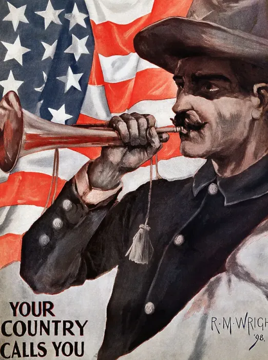 Framed Print : Your Country Calls You Recruitment Poster by R.M. Wright