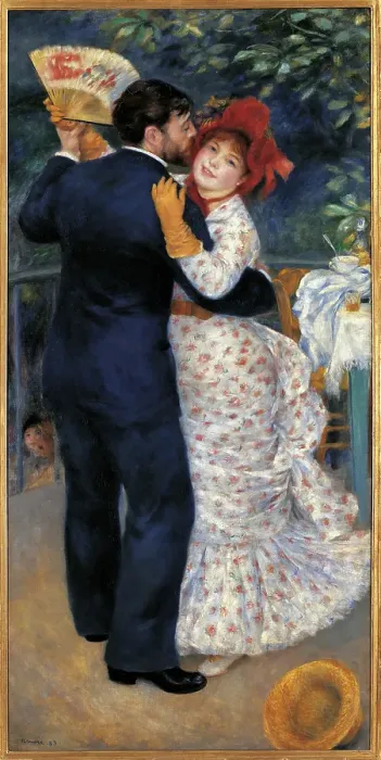 Framed Print : Country Dance, by Pierre-Auguste Renoir, 1883, 19th Century, oil on canvas, cm 180 x 90 Framed Print : Country Dance, by Pierre-Auguste Renoir, 1883, 19th Century, oil on canvas, cm 180 x 90
