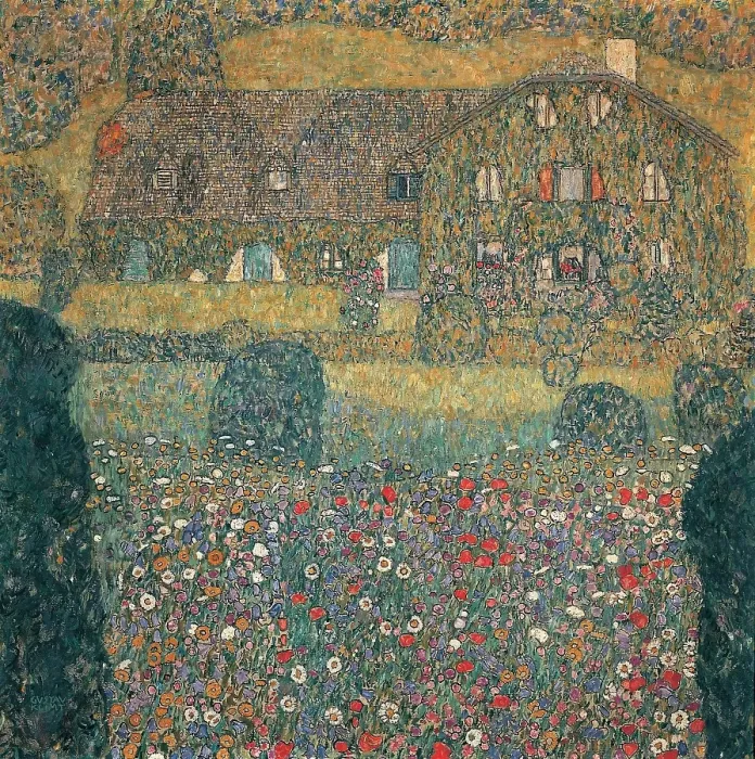Framed Print : Country house at the Attersee Framed Print : Country house at the Attersee