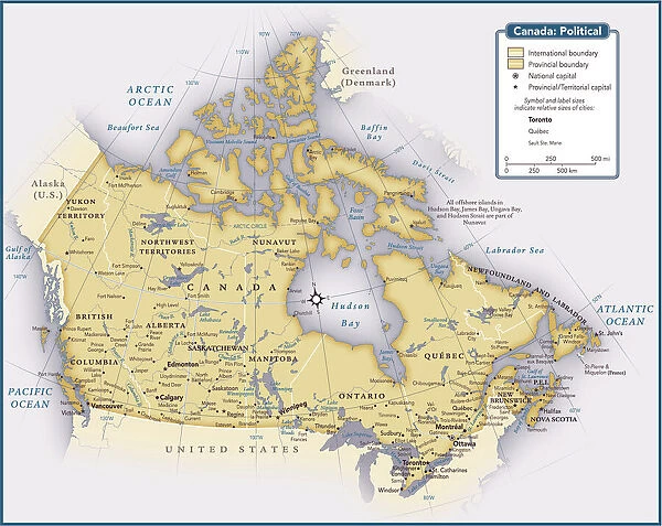Country map of Canada