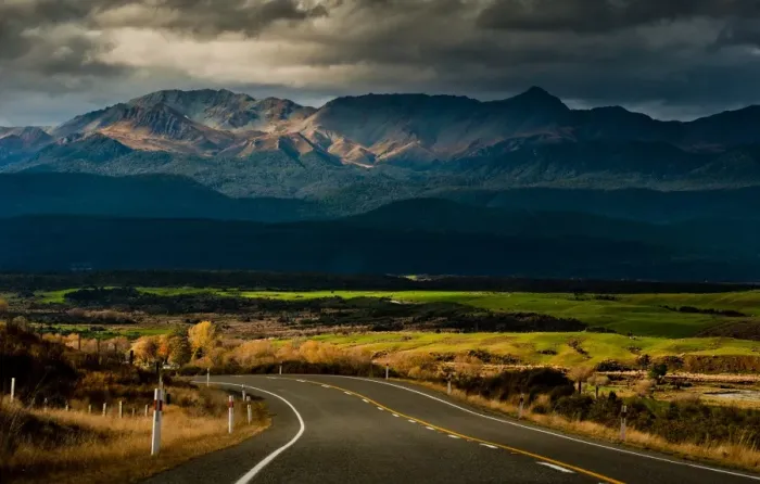 Framed Print : Country side road in New Zealand
