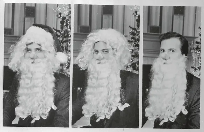 Framed Print : Country Singer Pat Boone Dressed as Santa Claus Framed Print : Country Singer Pat Boone Dressed as Santa Claus