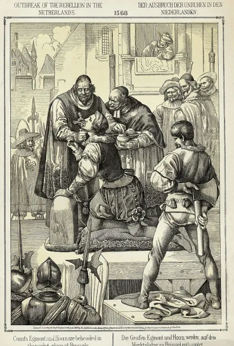 Framed Print : Counts Egmont and Hoornare Preparing for Beheading in Brussels Marketplace Framed Print : Counts Egmont and Hoornare Preparing for Beheading in Brussels Marketplace