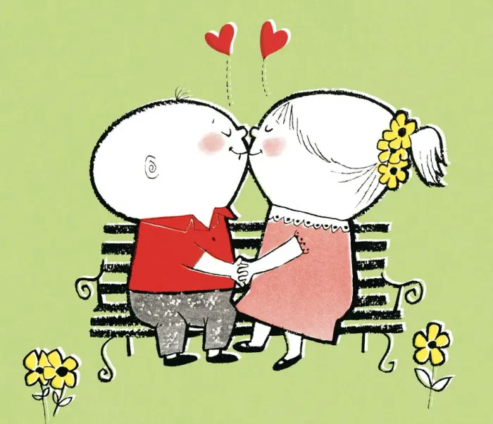 Framed Print : Couple on a bench