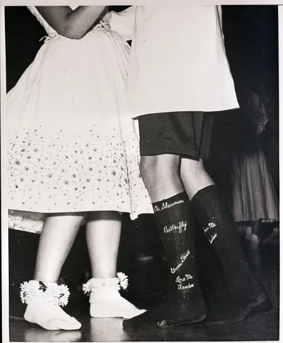 Framed Print : Couple Dancing with Their Unusual Socks Framed Print : Couple Dancing with Their Unusual Socks