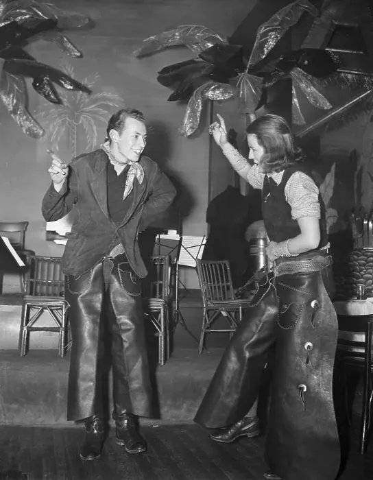 Framed Print : Couple Doing The Shag At Wild West Party Framed Print : Couple Doing The Shag At Wild West Party