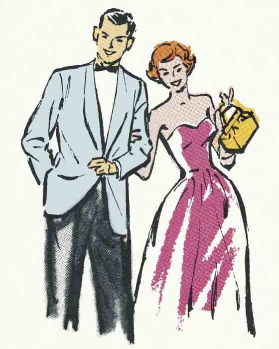Framed Print : Couple in Formal Attire Framed Print : Couple in Formal Attire