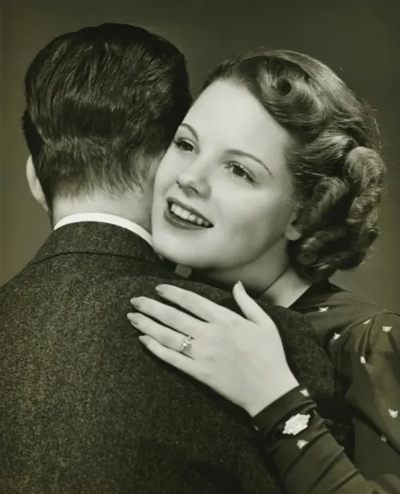 Framed Print : Couple hugging in studio, (B&W), close-up, portrait Framed Print : Couple hugging in studio, (B&W), close-up, portrait