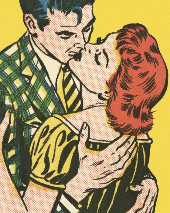 Framed Print : Couple Kissing Framed Print : Couple Kissing