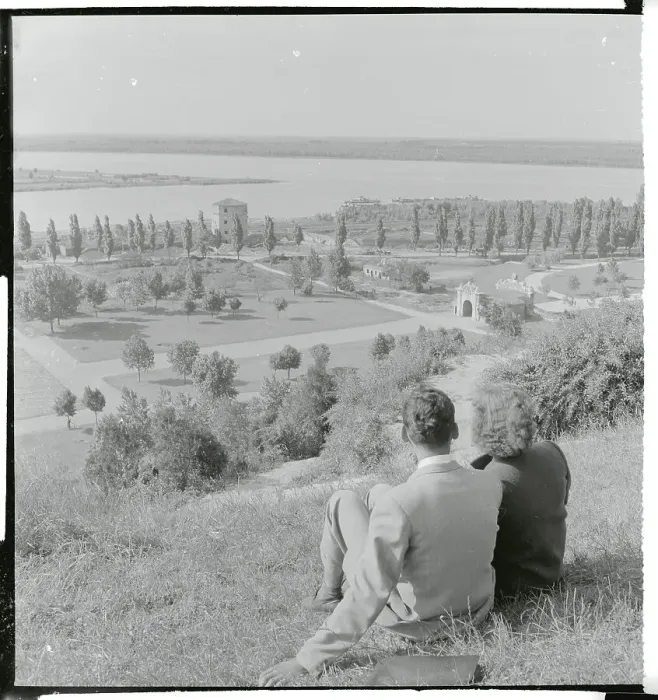 Framed Print : Couple Resting on a Hill Framed Print : Couple Resting on a Hill