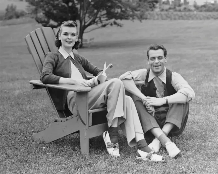 Framed Print : Couple sitting outdoors Framed Print : Couple sitting outdoors