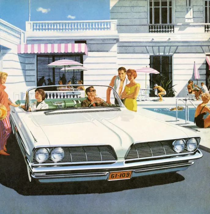 Framed Print : Couple in White Car Framed Print : Couple in White Car