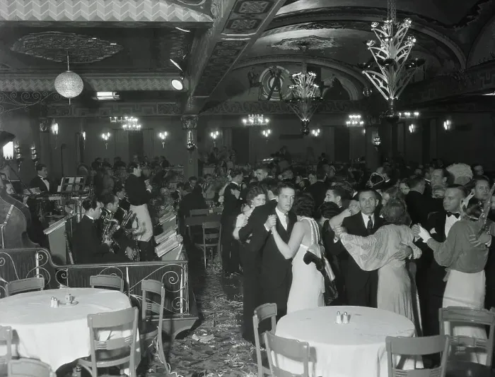 Framed Print : Couples Dancing in Dining Room Framed Print : Couples Dancing in Dining Room