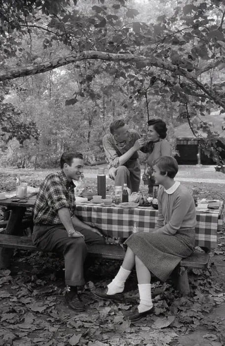 Framed Print : Couples On a Picnic Framed Print : Couples On a Picnic
