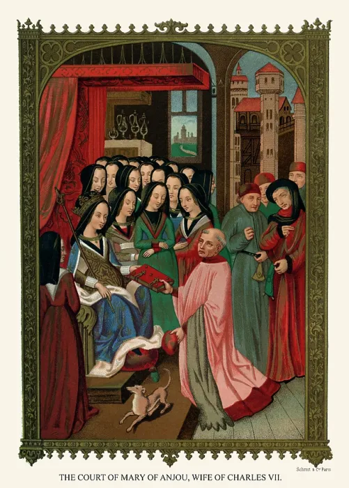 Framed Print : The Court of Mary of Anjou Framed Print : The Court of Mary of Anjou