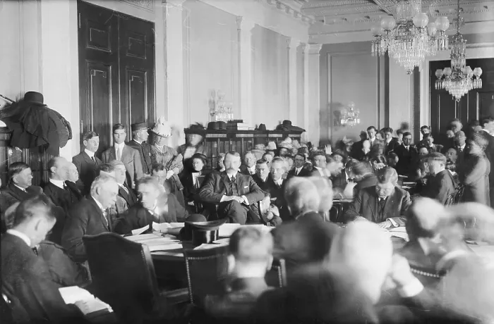 Framed Print : Courtroom Scene for Titanic Tragedy Framed Print : Courtroom Scene for Titanic Tragedy