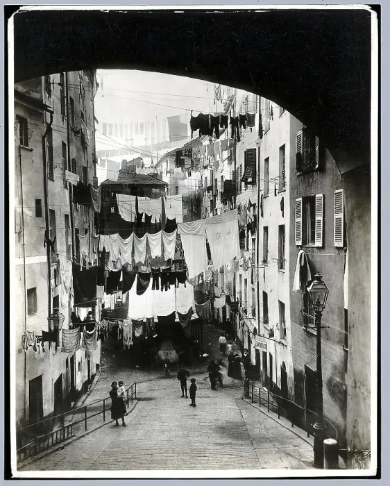 Framed Print : Courtyard Scene In Genoa Italy Framed Print : Courtyard Scene In Genoa Italy