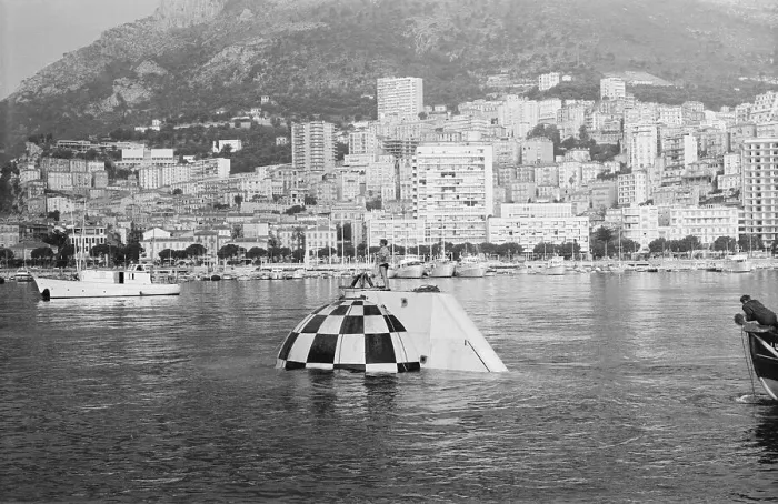 Framed Print : Cousteau's Underwater House Submerging in Monte-Carlo Framed Print : Cousteau's Underwater House Submerging in Monte-Carlo