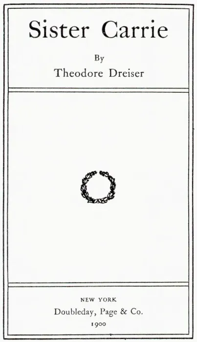Framed Print : Cover Of Book Sister Carrie' / Dreiser Framed Print : Cover Of Book Sister Carrie' / Dreiser