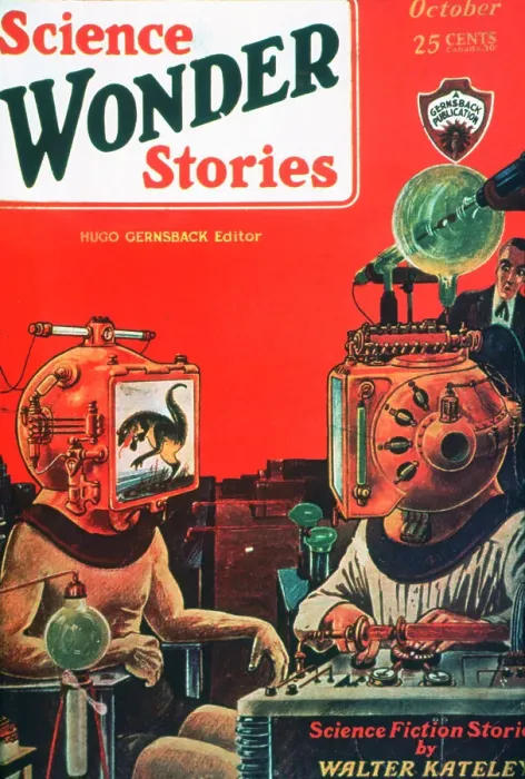 Framed Print : Cover Illustration of Science Wonder Stories Magazine Framed Print : Cover Illustration of Science Wonder Stories Magazine