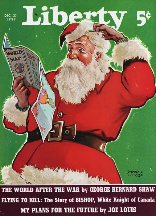 Framed Print : Cover of Magazine with a Confused Santa Claus Framed Print : Cover of Magazine with a Confused Santa Claus