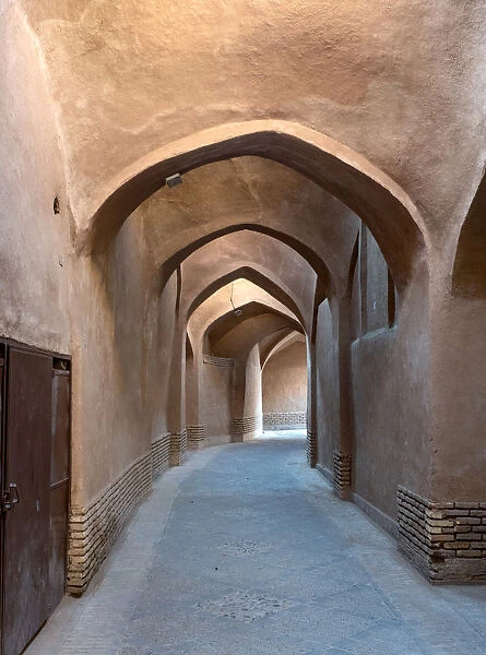 Covered alley in Yazd old town, Iran