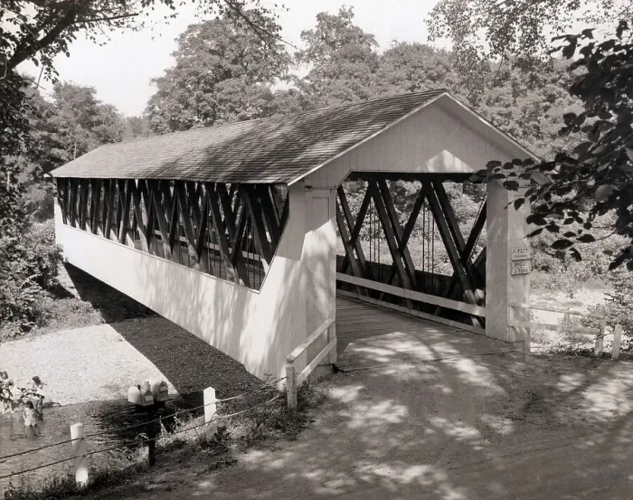 Framed Print : Covered Bridge in Upstate New York